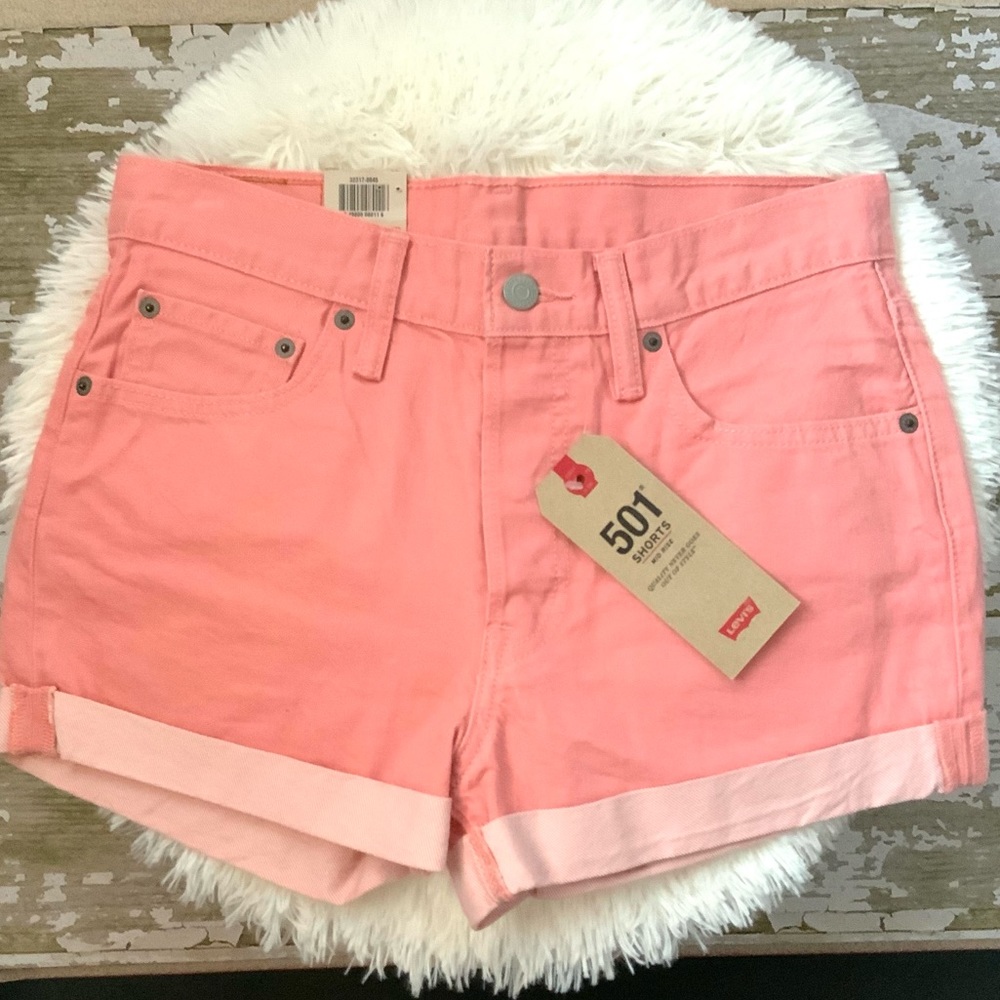 Levi's Women's Pink Denim Shorts